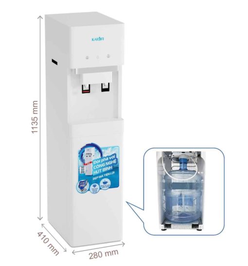 Cây nước nóng lạnh hút bình Karofi HC300W - Hình ảnh 2