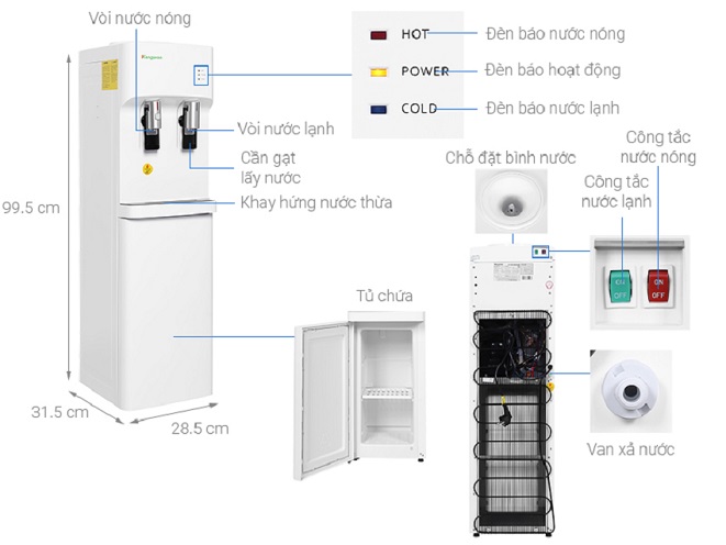 Cây Nước Nóng Lạnh Kangaroo Kg53a3