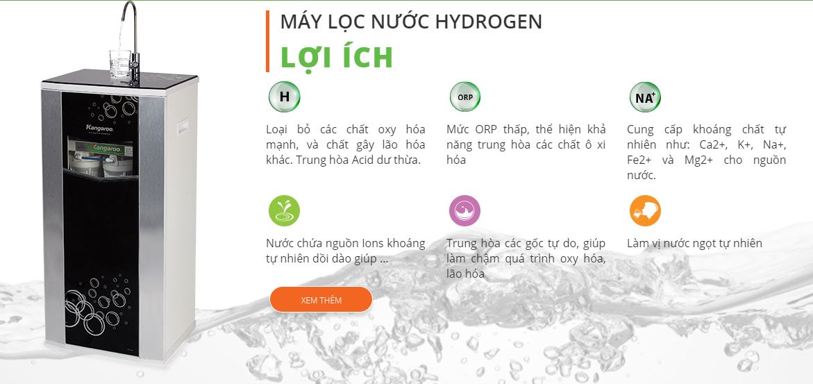 Máy lọc nước Hydrogen KG100HQ - Không tủ