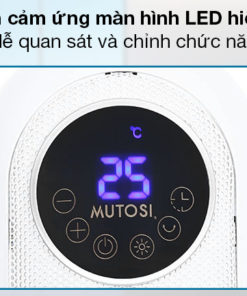 Quạt sưởi gốm ceramic Mutosi MCH-2200 - Điều khiển cảm ứng màn hình LED hiển thị rõ nét