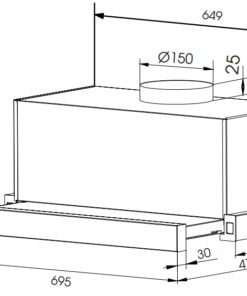 Kích thước lắp đặt máy hút mùi Faster FS SYP 7003