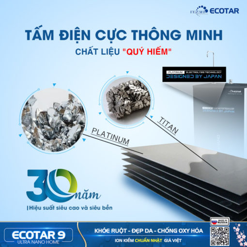 Máy Lọc Nước Ion Kiềm Ecotar 9 Ultra Nano Home