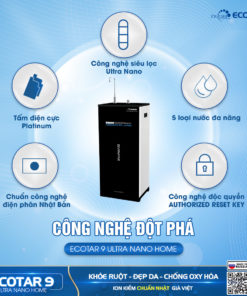 Máy Lọc Nước Ion Kiềm Ecotar 9 Ultra Nano Home