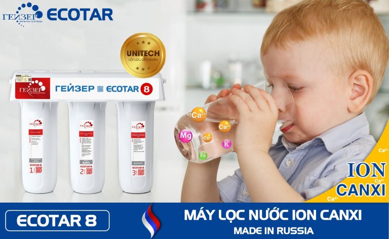 Geyser Ecotar 8 tạo nước ion tốt cho sự phát triển của bé