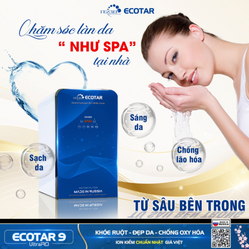 Geyser ecotar 9 ultra RO chăm sóc làm đẹp như spa tại nhà