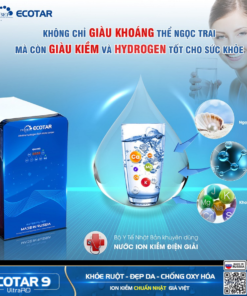 Geyser ecotar 9 ultra RO có nước ion kiềm giàu vi khoáng tốt cho sức khỏe