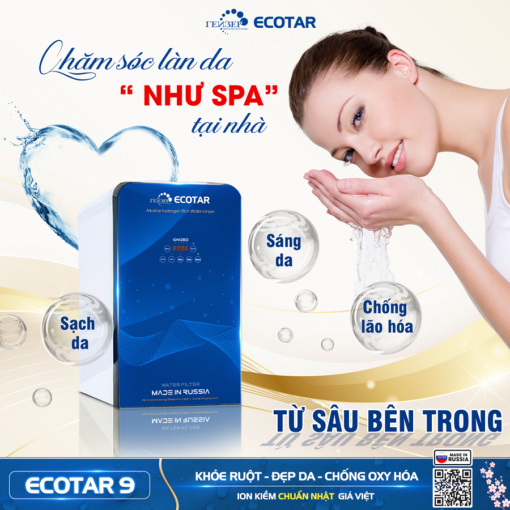 Geyser Ecotar 9 tạo ra nước làm làm đẹp toàn diện mà không phải máy lọc nước ion kiềm nào cũng có