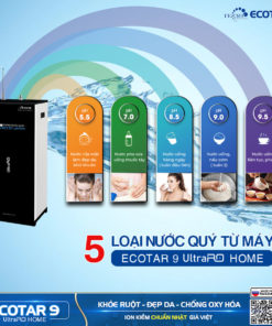 Máy lọc nước ion kiềm Geyser Ecotar 9 Ultra RO Home Tạo ra 5 loại nước đa năng cho người dùng