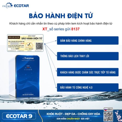 Máy Lọc Nước Ion Kiềm Giàu Hydro Geyser Ecotar 9