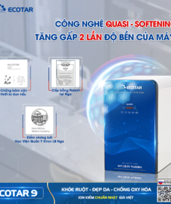 Máy lọc nước ion kiềm Geyser Ecotar 9 với công nghệ Quasi-Softening tăng gấp 2 lần độ bền của máy