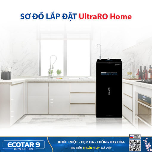 Sơ đồ lắp đặt máy lọc nước ion kiềm Geyser Ecotar 9 UltraRO Home