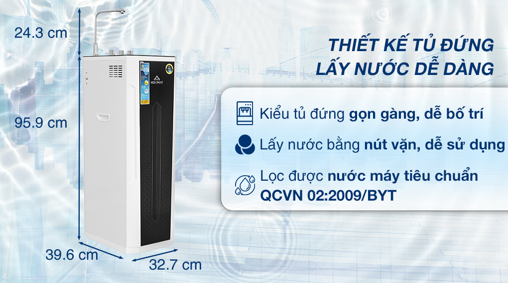 Máy Lọc Nước Ro Nóng Lạnh Hòa Phát Hwbs1a 1021