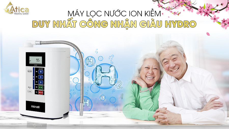 Máy Lọc Nước Ion Kiềm Giàu Hydro Atica Maxell Mhy Aws5 – Phiên Bản Quốc Tế