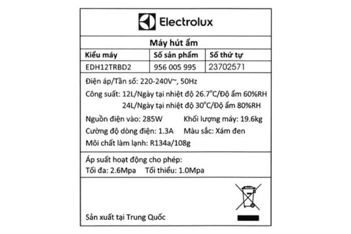 Máy Hút ẩm Electrolux Edh12trbd2