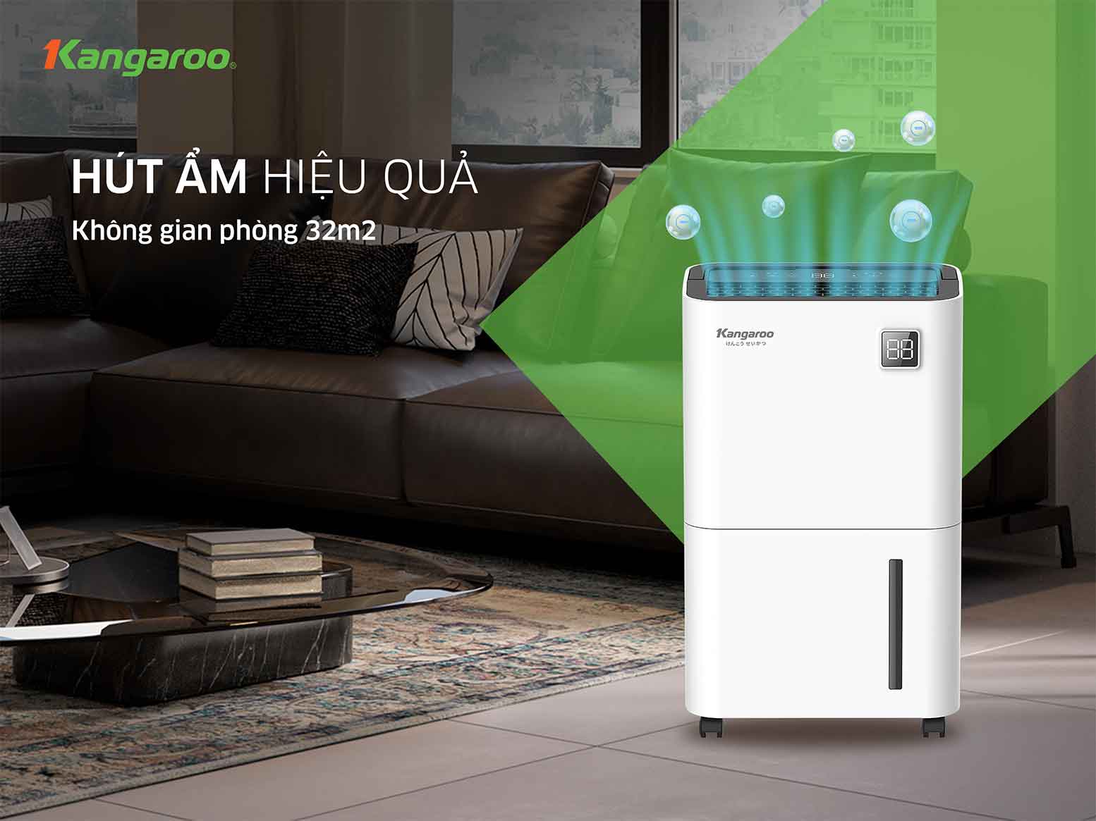 Máy Hút ẩm Kangaroo Kgdh16 (hút ẩm 30m2)