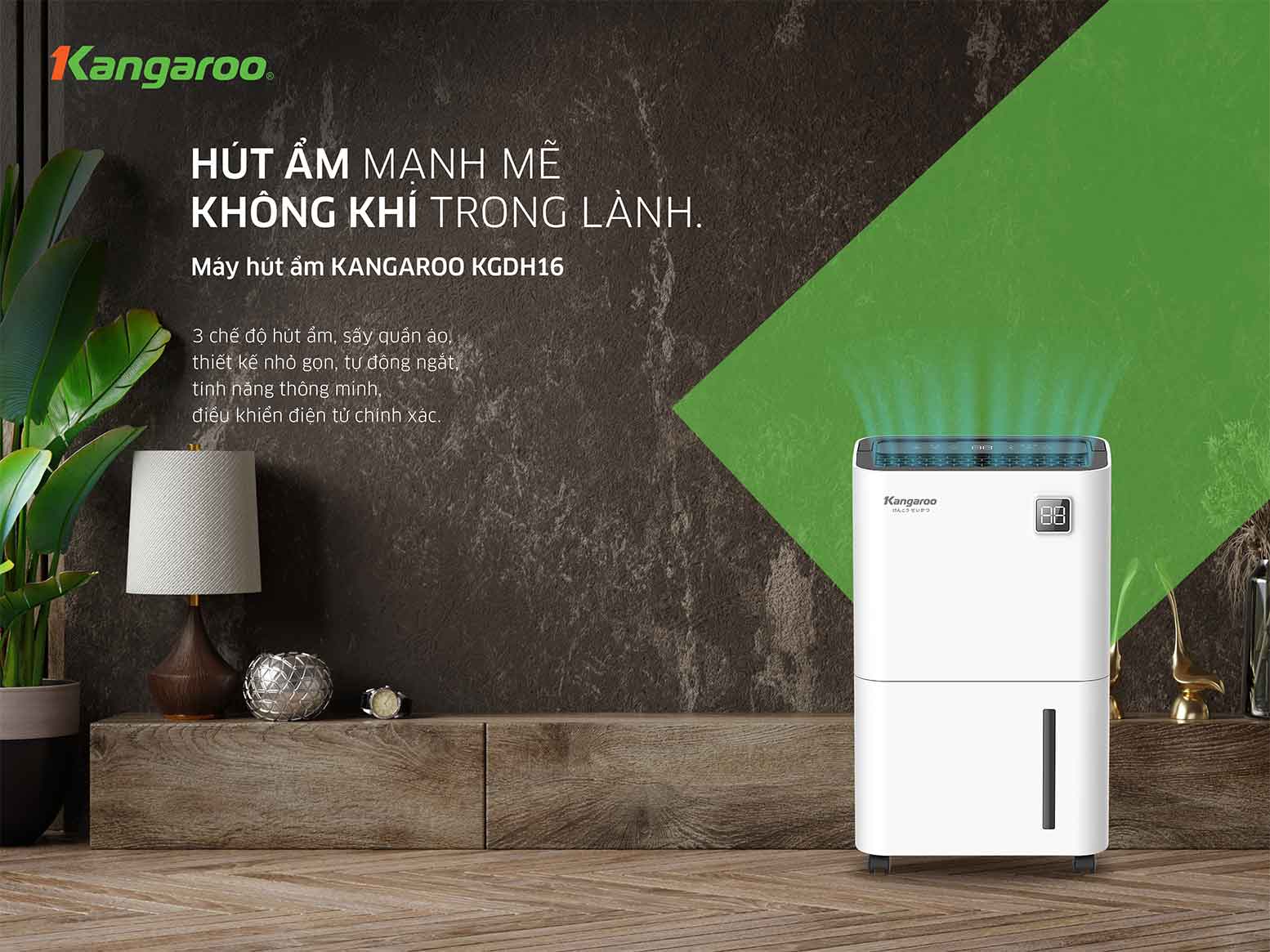 Máy Hút ẩm Kangaroo Kgdh16 (hút ẩm 30m2)