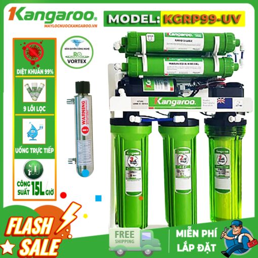 Máy Lọc Nước Nhà Bếp Kangaroo Kgrp99 9 Lõi Lọc đèn Uv
