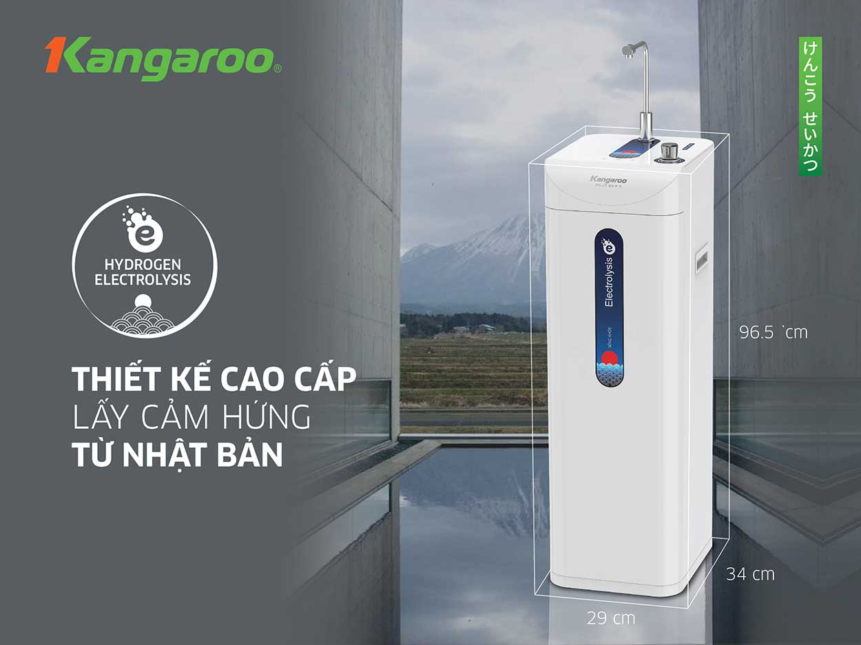 Máy Lọc Nước Nóng Lạnh Hydrogen Ion Kiềm Kangaroo Kg10a8es