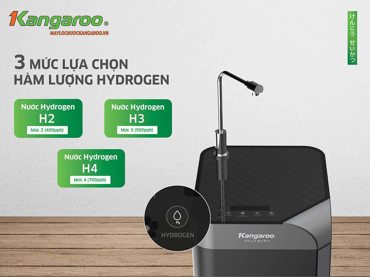 Máy Lọc Nước Kangaroo Hydrogen Ion Kiềm Tích Hợp Lạnh Waterfall Kg100ew