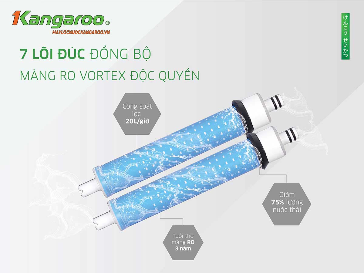 Máy Lọc Nước Kangaroo Hydrogen Ion Kiềm Tích Hợp Lạnh Waterfall Kg100ew