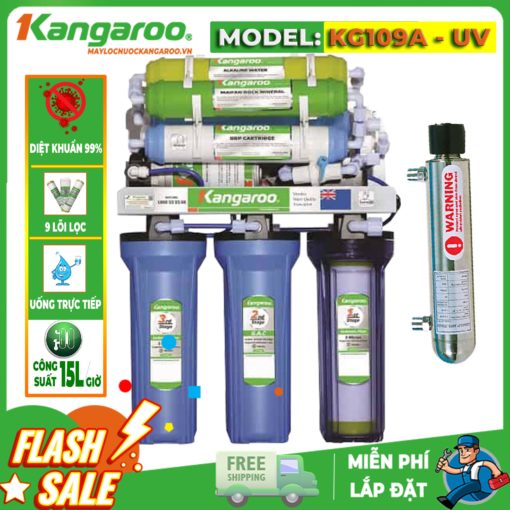 Máy Lọc Nước Kangarooo Kg109a 9 Lõi Lọc Đèn Uv
