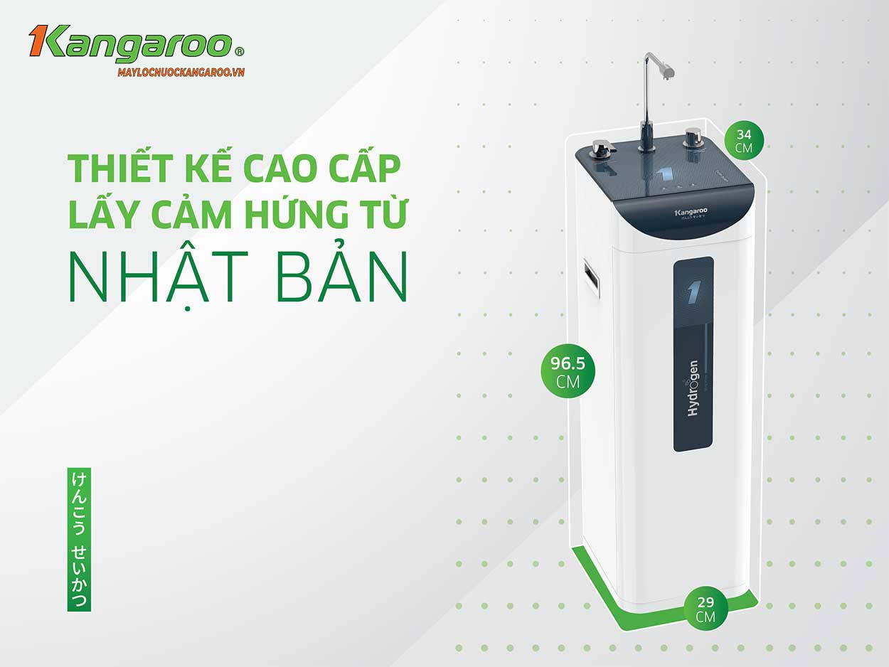 Máy Lọc Nước Kangaroo Hydrogen Slim Nóng Lạnh Kg10a9sg