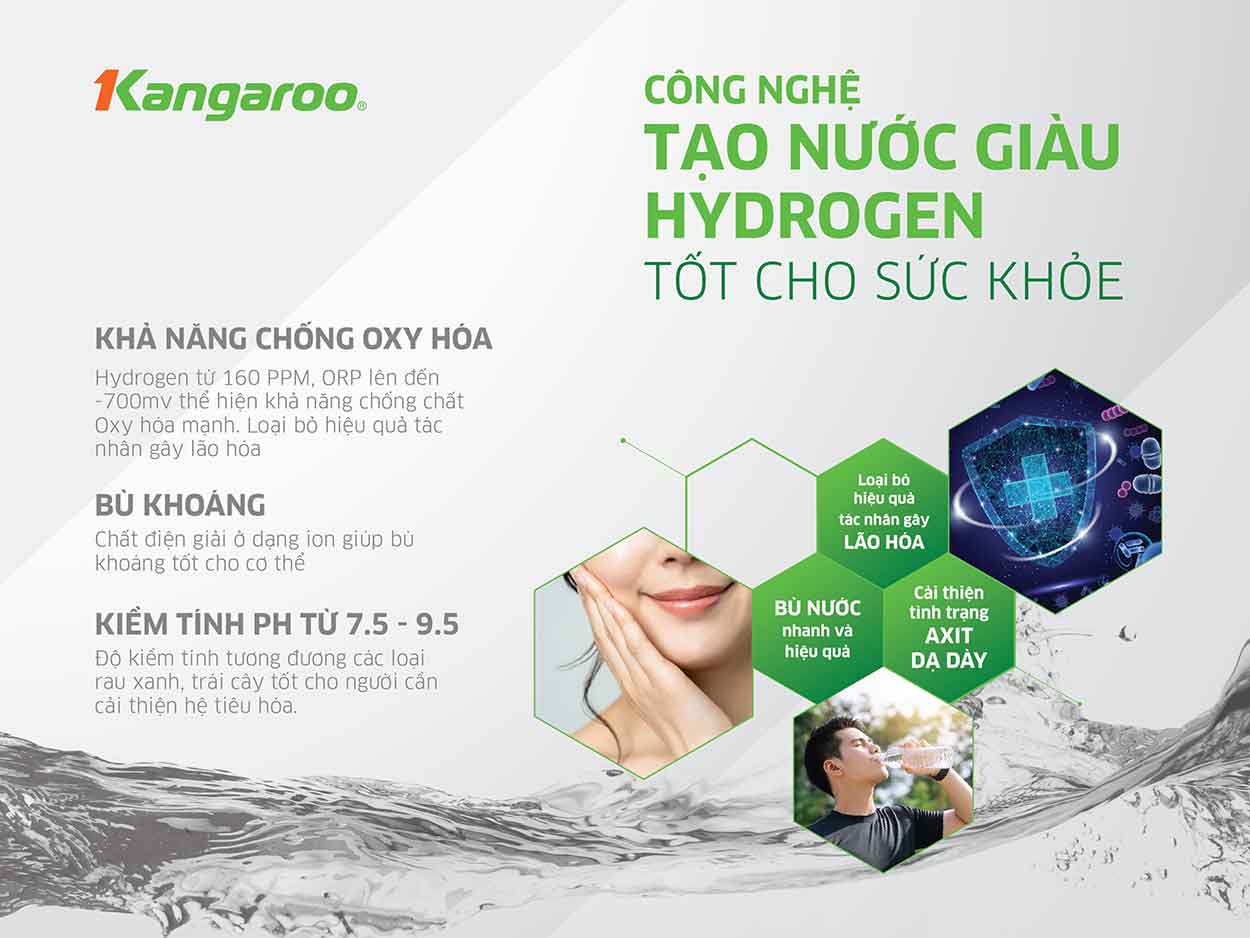 Máy lọc nước nóng lạnh Kangaroo Hydrogen Infinity KG10A9I