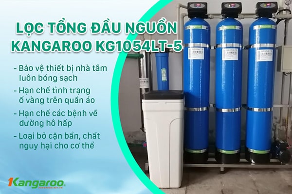 Hệ thống lọc tổng đầu nguồn 5 cấp Kangaroo KG1054LT-5 1000l/h