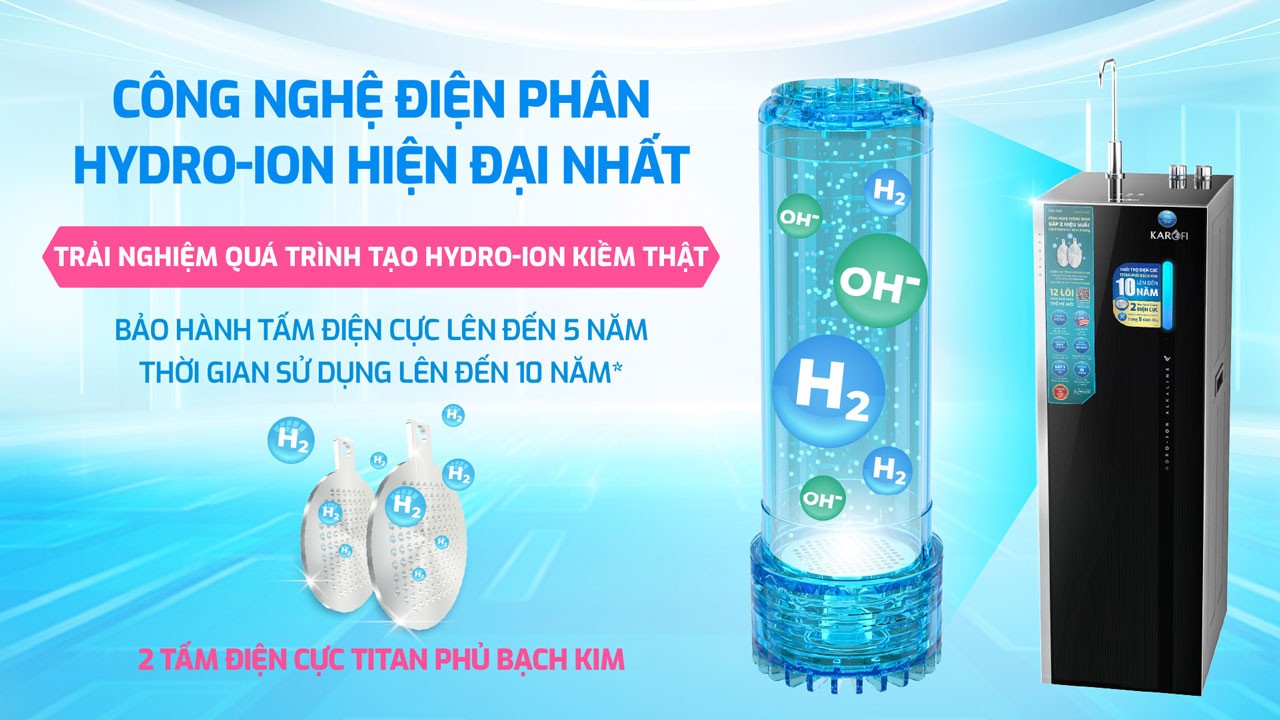 Máy Lọc Nước Hydro Ion Kiềm Karofi Kae S66