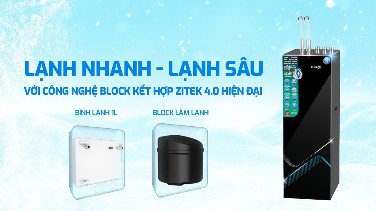 Máy Lọc Nước Nóng Lạnh Karofi Kad E58