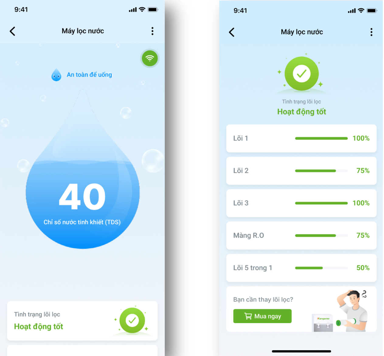 Máy lọc nước Hydrogen Kangaroo KG10HED-IOT