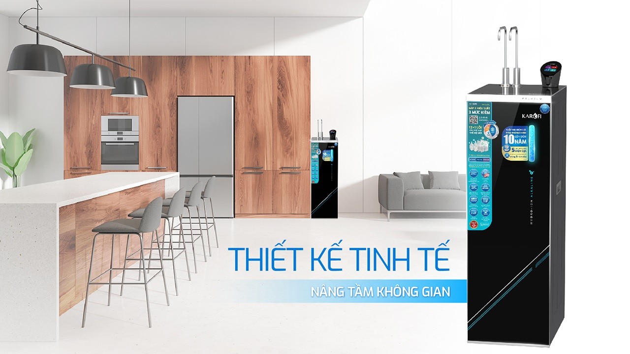 Máy Lọc Nước Nóng Lạnh Hydro Ion Kiềm Karofi Kae S695