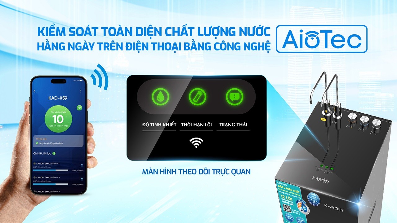 Máy Lọc Nước Nóng Lạnh Karofi Kad X59