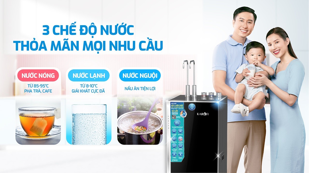 Máy Lọc Nước Nóng Lạnh Karofi Kad X69
