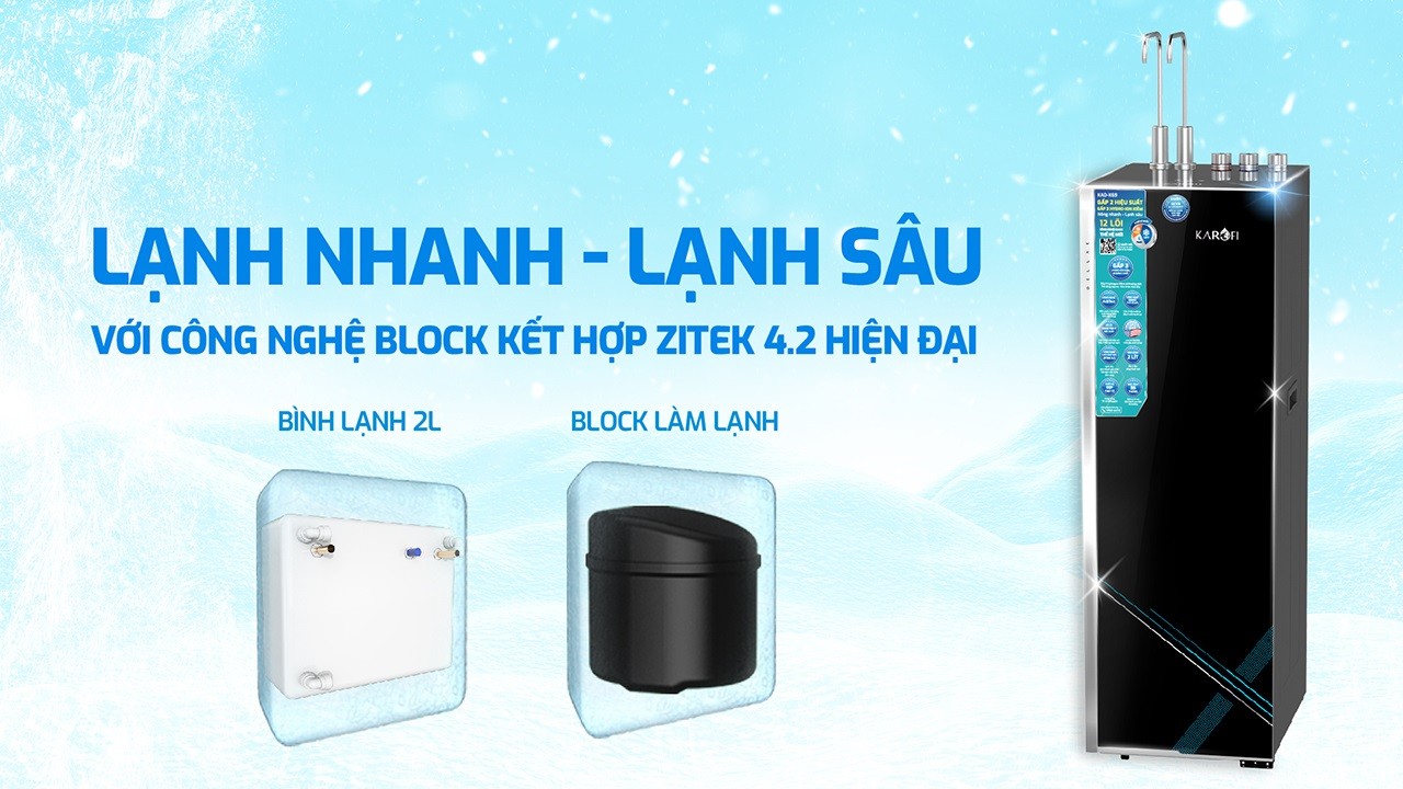 Máy Lọc Nước Nóng Lạnh Karofi Kad X69