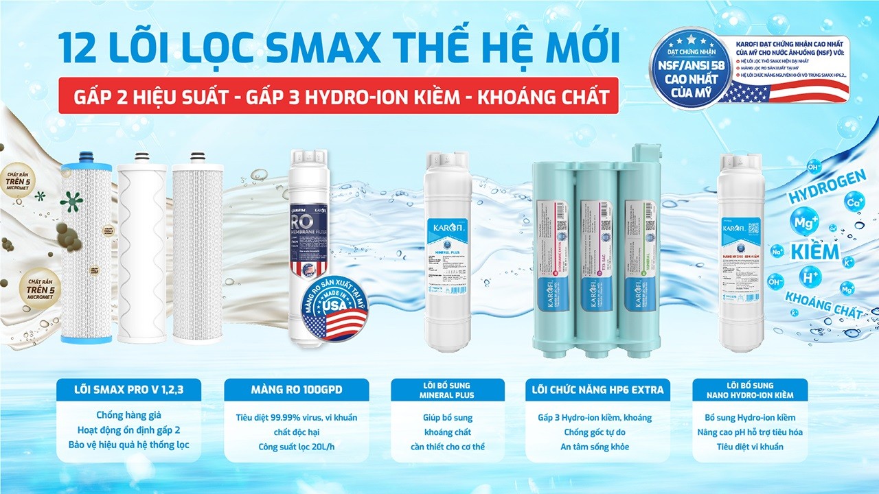 Máy Lọc Nước Nóng Lạnh Karofi Kad X69
