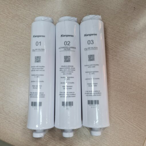 Bộ 3 Lõi Lọc Nước Số 1 2 3 Kangaroo Kg400hu – Lõi đúc Nguyên Khối