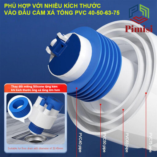 Bộ Đầu Nối Ống Thoát Nước Pimisi Pdt 501 Ngăn Mùi | Chính Hãng