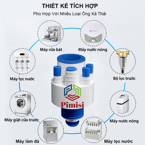 Bộ Đầu Nối Ống Thoát Nước Pimisi Pdt 501 Ngăn Mùi | Chính Hãng