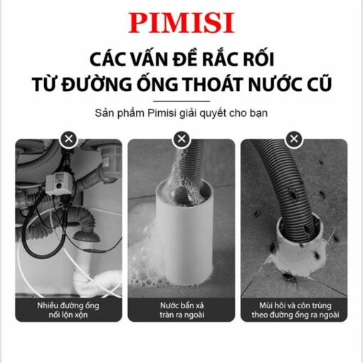 Bộ Đầu Nối Ống Thoát Nước Pimisi Pdt 501 Ngăn Mùi | Chính Hãng