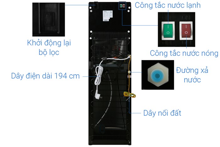 Cây Nước Nóng Lạnh Toshiba Rwf W1830bv(k) 650w
