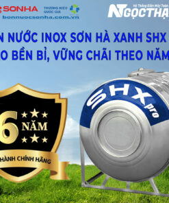 Bồn Nước Inox Sơn Hà Xanh Shx Pro 500l Ngang (Φ720)