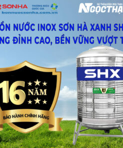 Bồn Nước Inox Sơn Hà Xanh Shx 500l Đứng (Φ720)