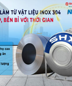 Bồn Nước Inox Sơn Hà Xanh Shx 500l Ngang (Φ720)