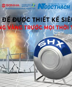 Bồn Nước Inox Sơn Hà Xanh Shx 500l Ngang (Φ720)