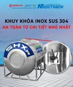 Bồn Nước Inox Sơn Hà Xanh Shx Pro 500l Ngang (Φ720)