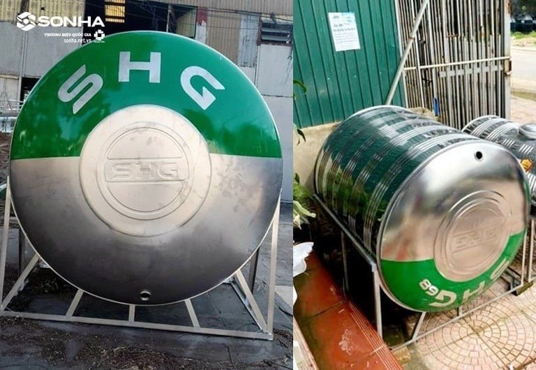 Bồn Inox Lộc Phát Siêu Chống ăn Mòn 500l Đứng Shg68d500f720 Sơn Hà Xanh