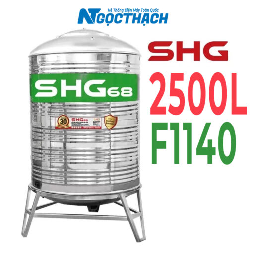 Bồn Inox Lộc Phát Siêu Chống ăn Mòn 2500l Đứng Shg68d2500f1140 Sơn Hà Xanh