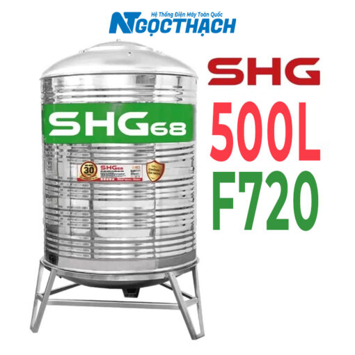 Bồn Inox Lộc Phát Siêu Chống ăn Mòn 500l Đứng Shg68d500f720 Sơn Hà Xanh