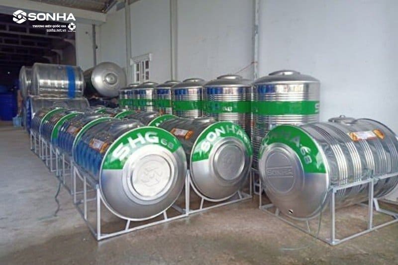Bồn Inox Lộc Phát Siêu Chống ăn Mòn 500l Đứng Shg68d500f720 Sơn Hà Xanh
